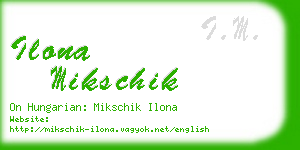 ilona mikschik business card